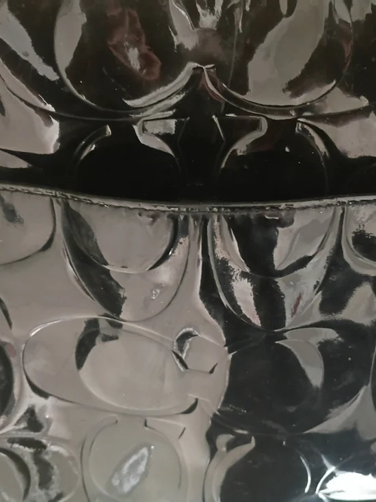 Coach Patent Leather Black Tote with Blush Trim - Picture 11 of 11